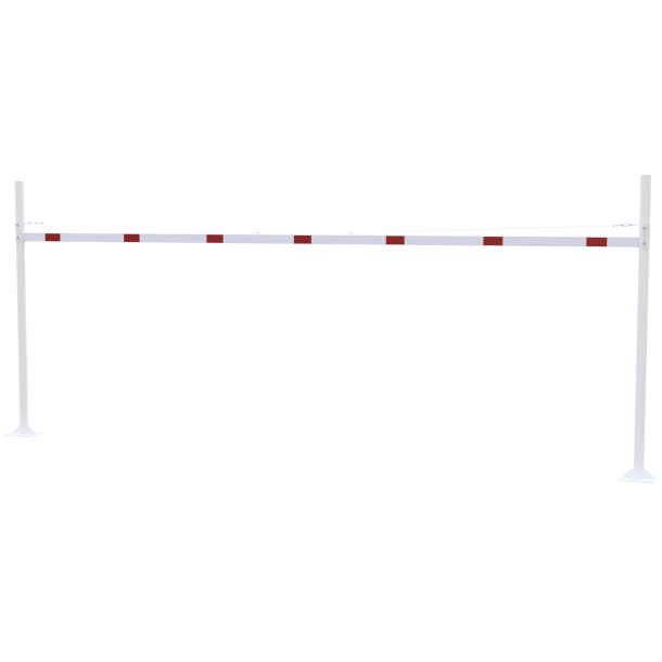 Height restriction barrier | with 2 square posts | cross tube length: 7000 mm | to be fixed by plugs | without barrier of aluminium tube